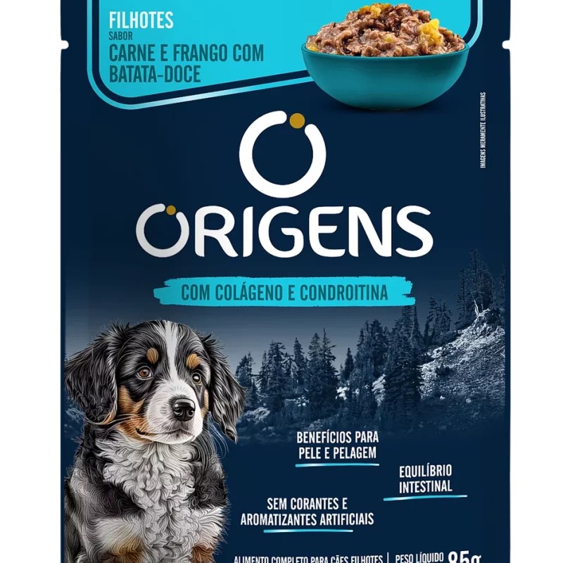 SACHE ORIGENS CÃES FILHOTES CARNE 85G