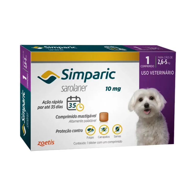 SIMPARIC CÃES 2,6 A 5KG