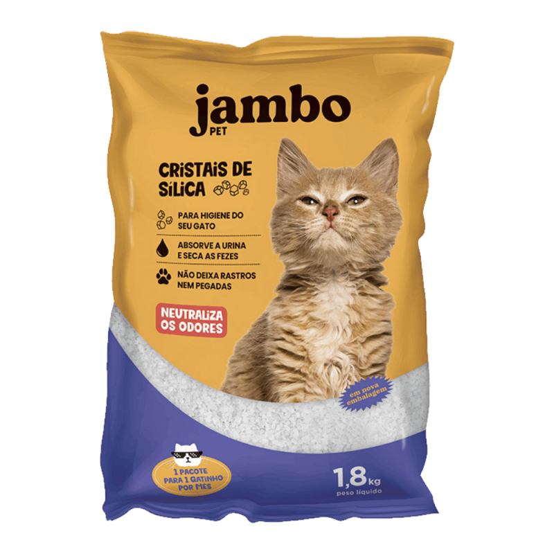 AREIA HIGIÊNICA SÍLICA CRISTAL FRESCO CAT 1,8KG