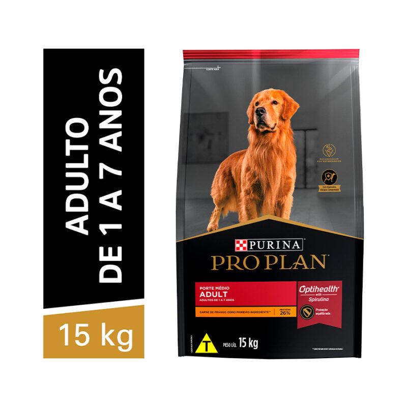 PROPLAN CÃES ADULTOS RAÇA MÉDIA 15KG