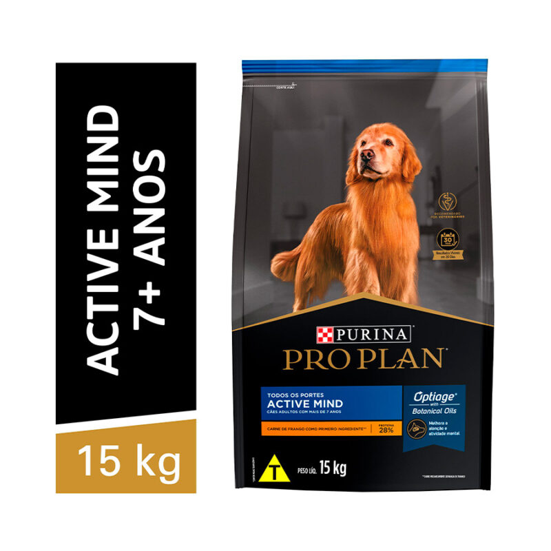 PROPLAN CÃES 7+ ACTIVE MIND 15KG