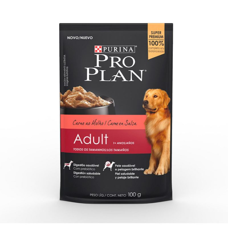SACHÊ PROPLAN CÃES ADULTOS CARNE 100G