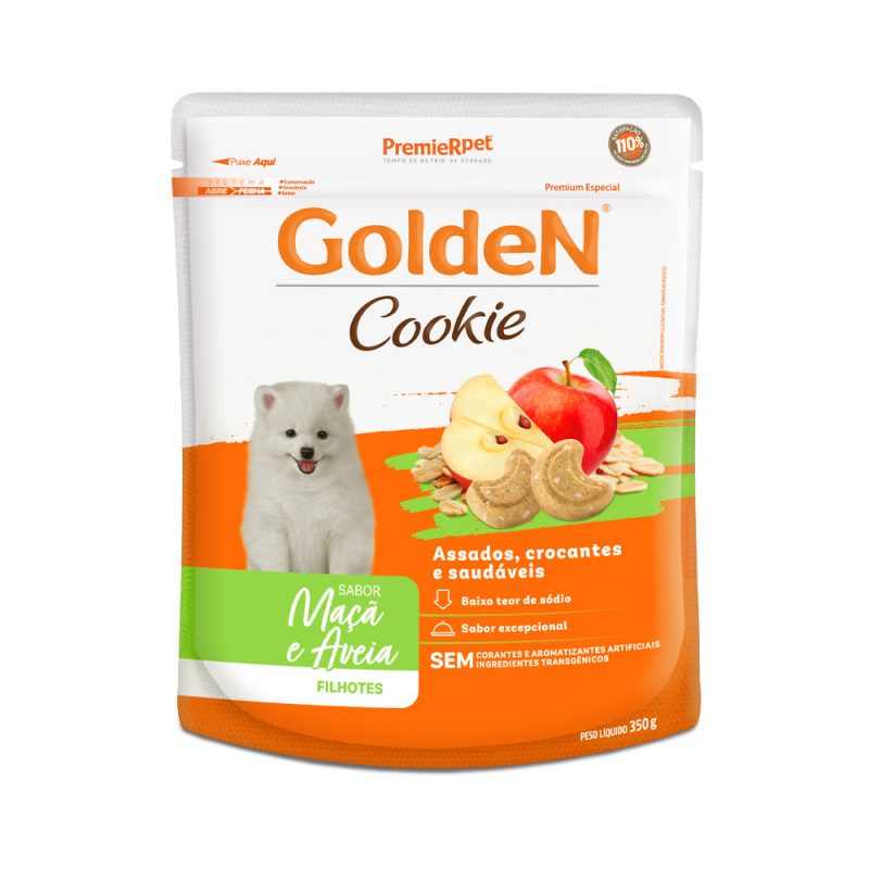 GOLDEN COOKIE CÃES FILHOTES MAÇÃ E AVEIA 350G