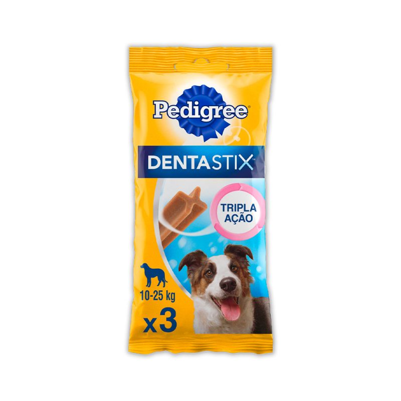 PEDIGREE DENTASTIX RAÇA MÉDIA 3 UNIDADES 77G