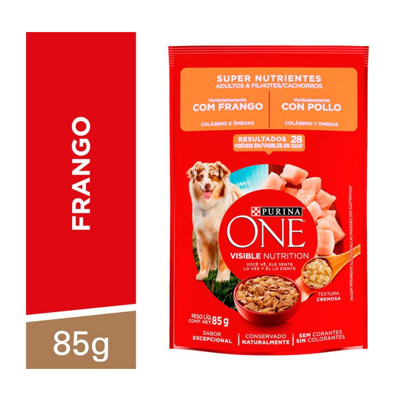 SACHE PURINA ONE CAES SUPER NUTRIENTES FRANGO 85G