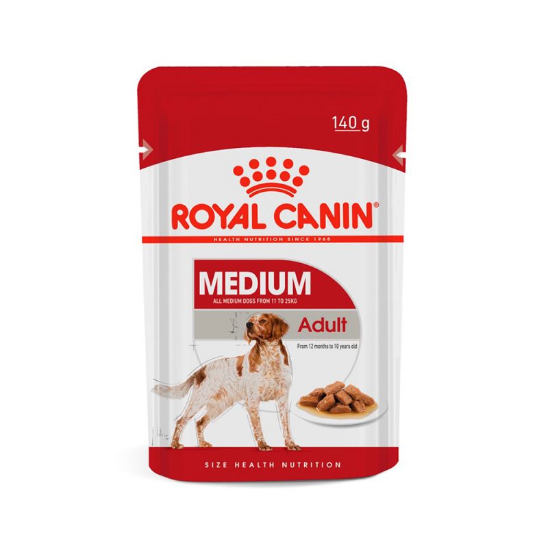 SACHÊ ROYAL CANIN CÃES ADULTOS MEDIUM 140G