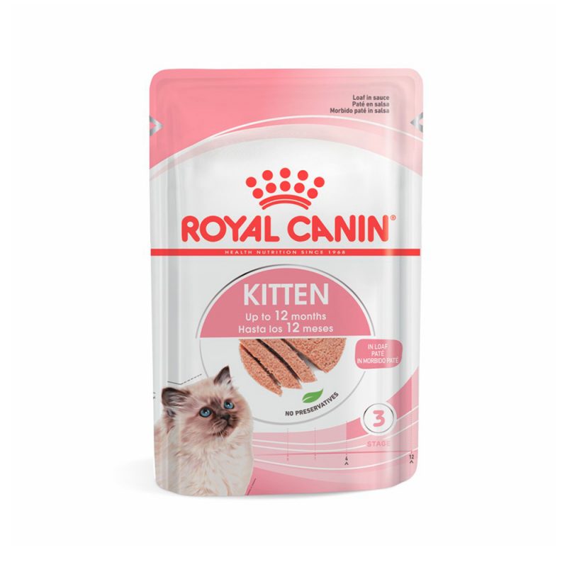 SACHE ROYAL CANIN GATOS FILHOTES KITTEN LOAF ACIMA DE 12 MESES 85G