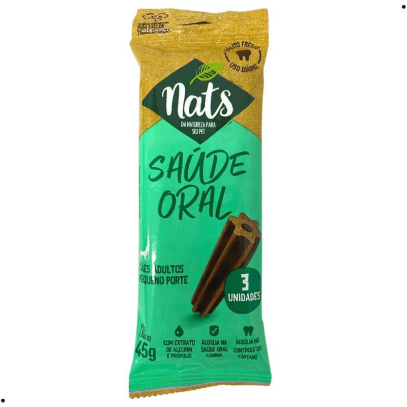 SNACK NATS SAUDE ORAL RAÇA PEQUENA 45GR