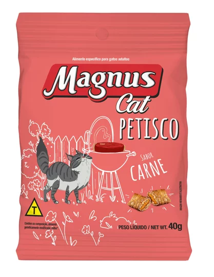 MAGNUS GATO PETISCO CARNE 40G