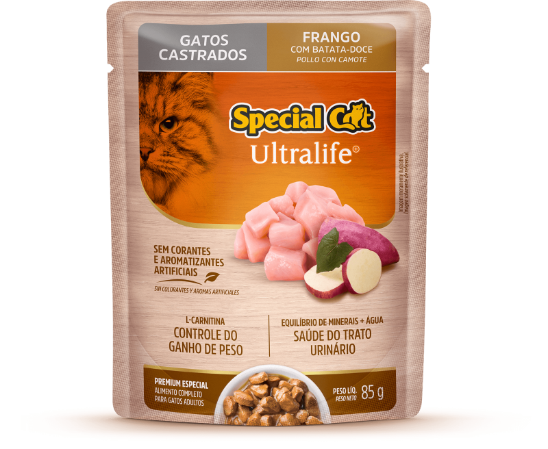 SACHÊ SPECIAL CAT GATOS ADULTOS CASTRADOS FRANGO 85G