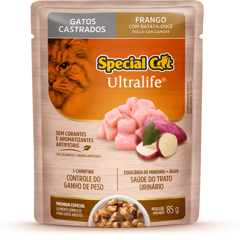 SACHÊ SPECIAL CAT GATOS ADULTOS CASTRADOS FRANGO 85G