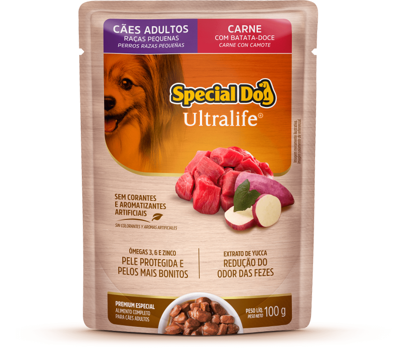 SACHÊ SPECIAL DOG CÃES ADULTOS RAÇA PEQUENA CARNE 100G