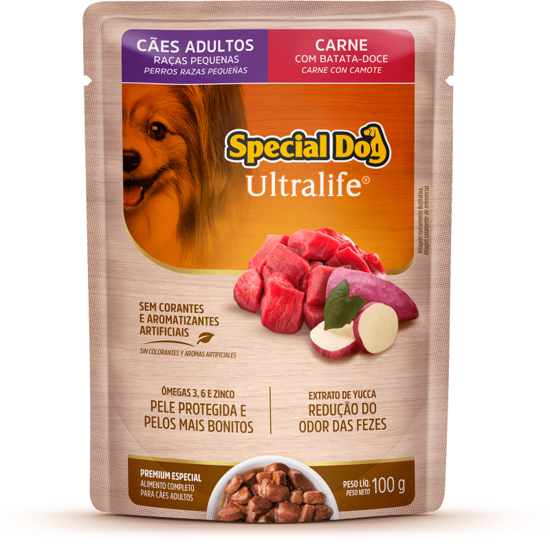 SACHÊ SPECIAL DOG CÃES ADULTOS RAÇA PEQUENA CARNE 100G