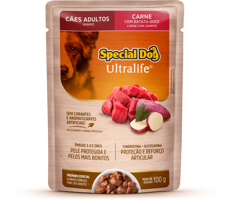 SACHÊ SPECIAL DOG CÃES ADULTOS CARNE 100G