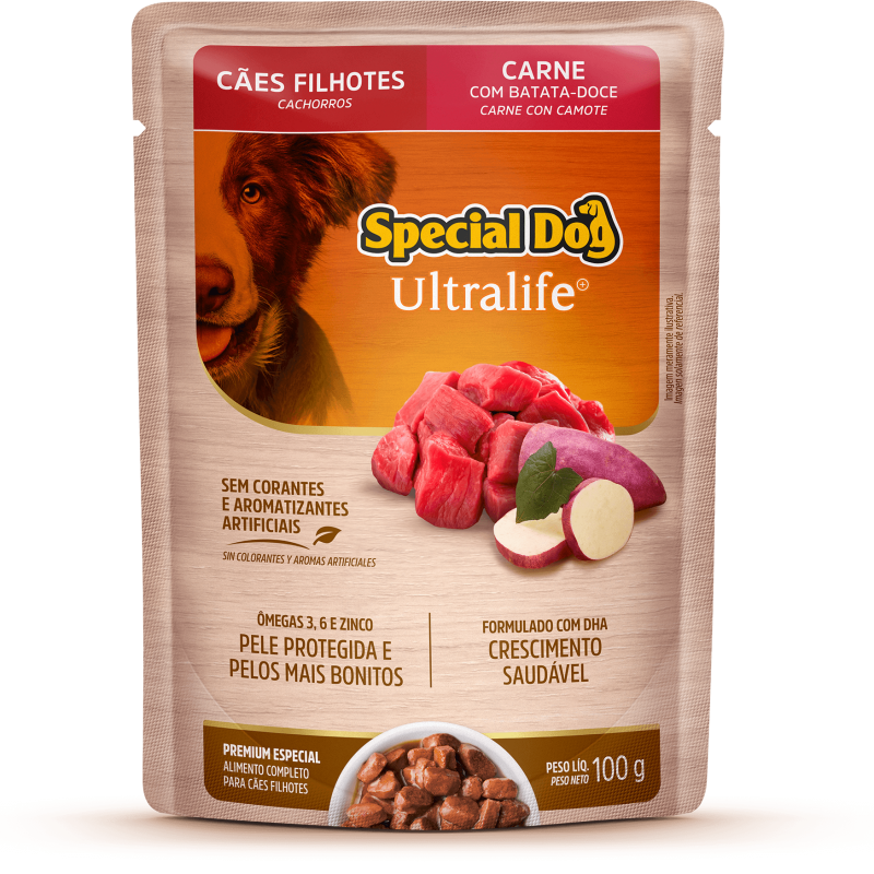 SACHÊ SPECIAL DOG CÃES FILHOTES CARNE 100G